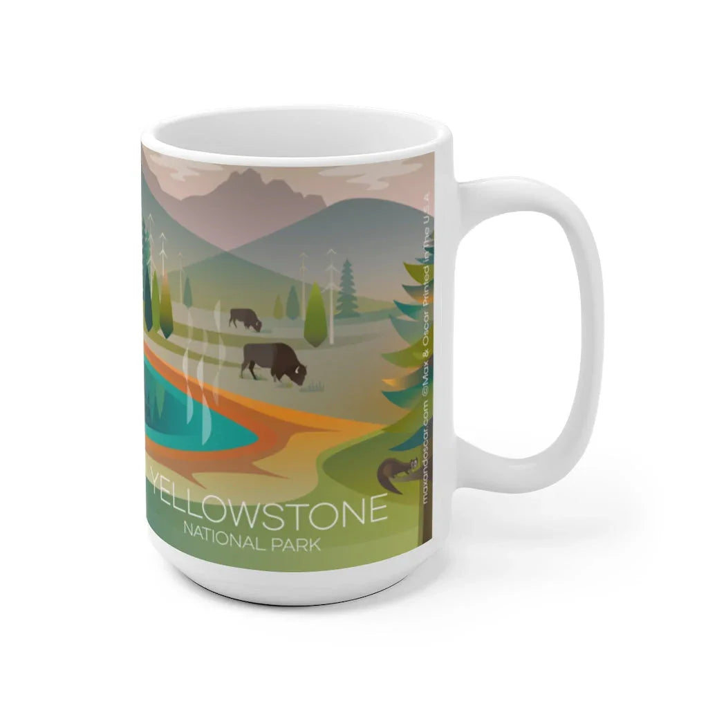 YELLOWSTONE NATIONAL PARK GRAND PRISMATIC 11 OZ OR 15 OZ CERAMIC MUG - BIG FRENCHIES