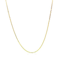 10k Yellow Gold Diamond Cut Cable Link Chain (0.87 mm)