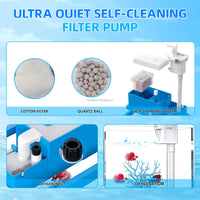 FREESEA 2-gallon Acrylic Fresh-keeping Fish Tank, Equipped With Filtration And Lighting, Suitable For Shrimp, Jellyfish,