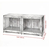 Dog Crate Furniture with Adjustable Divider