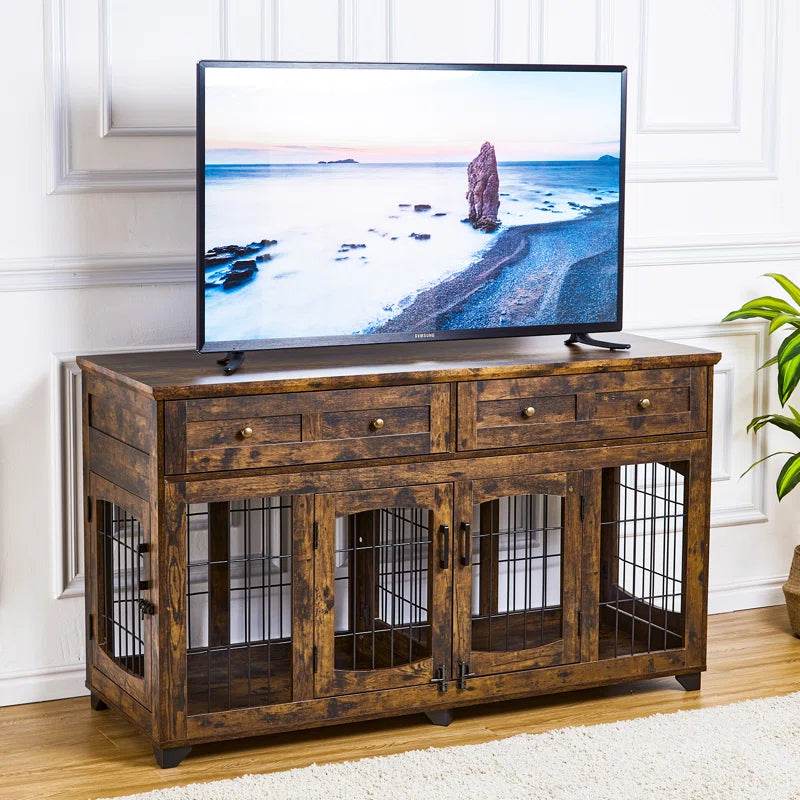Dog Crate Furniture with Openable Partition - BIG FRENCHIES