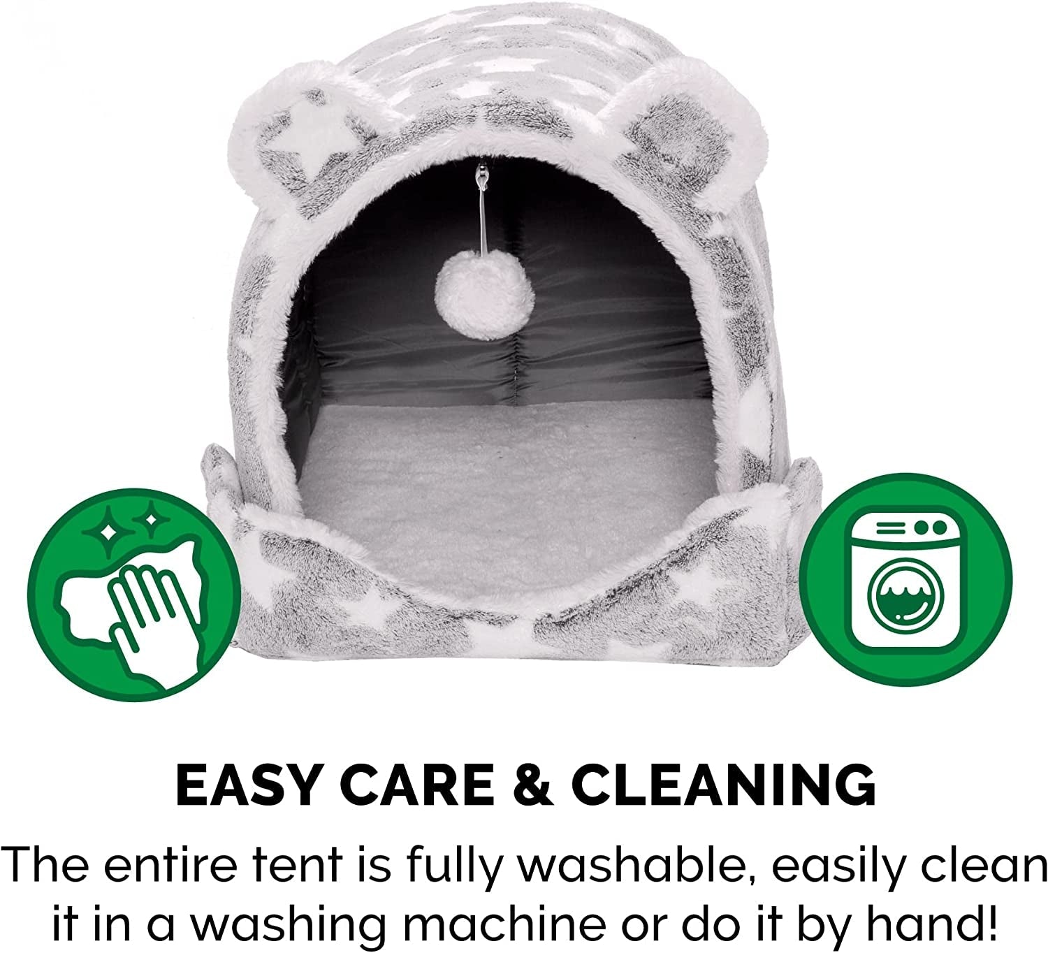 Washable Bed Cave for Indoor Cats & Small Dogs - BIG FRENCHIES