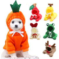 Cute Fruit Dog Clothes For Small Dogs Hoodies Winter Warm Fleece Pet Clothing Puppy Cat Costume Coat For French Chihuahu