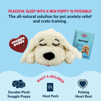 Heartbeat Dog Toy For Puppies, Real Feel Heartbeat, Calming Sleep Aid And Crate Training Comfort Toy With Heat Pack, Cre