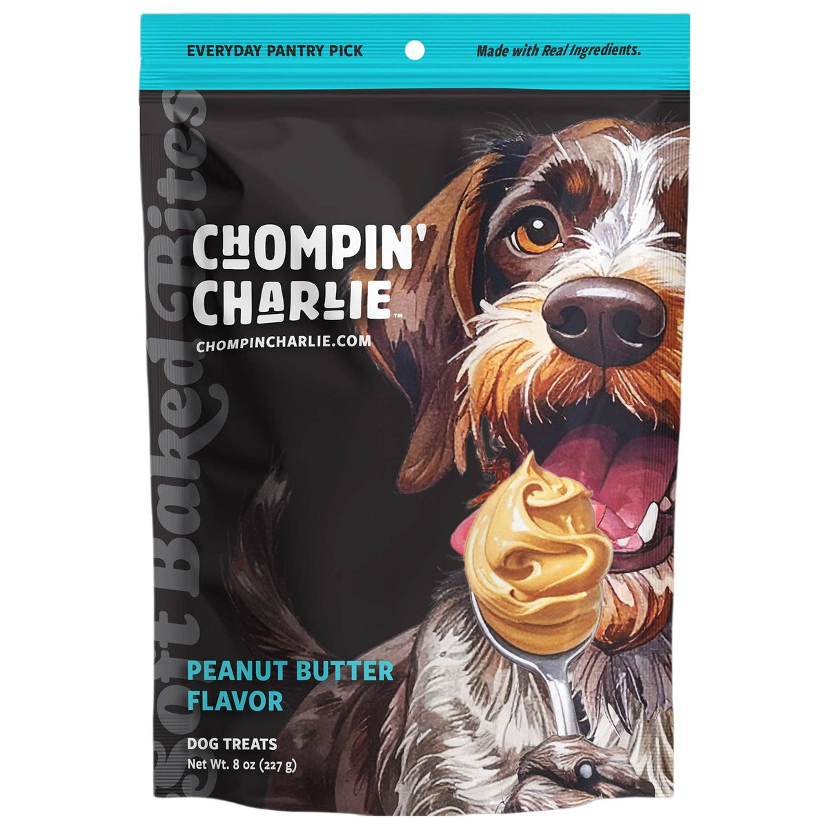 Chompin' Charlie Peanut Butter Soft-Baked Dog Treats, 8 oz, Pack of 10