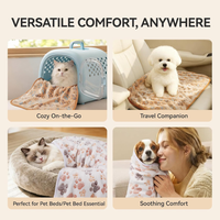 1 Pack 3 Blankets Super Soft Fluffy Premium Fleece Dog Blankets For Puppy Cat Pet Blanket Flannel Throw Warm Sleep Dog