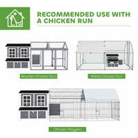 Wooden Chicken Coop with Nesting Box, Pull-Out Tray, Waterproof Roof, 39" Chicken House for 2-4 Chickens, Rabbits