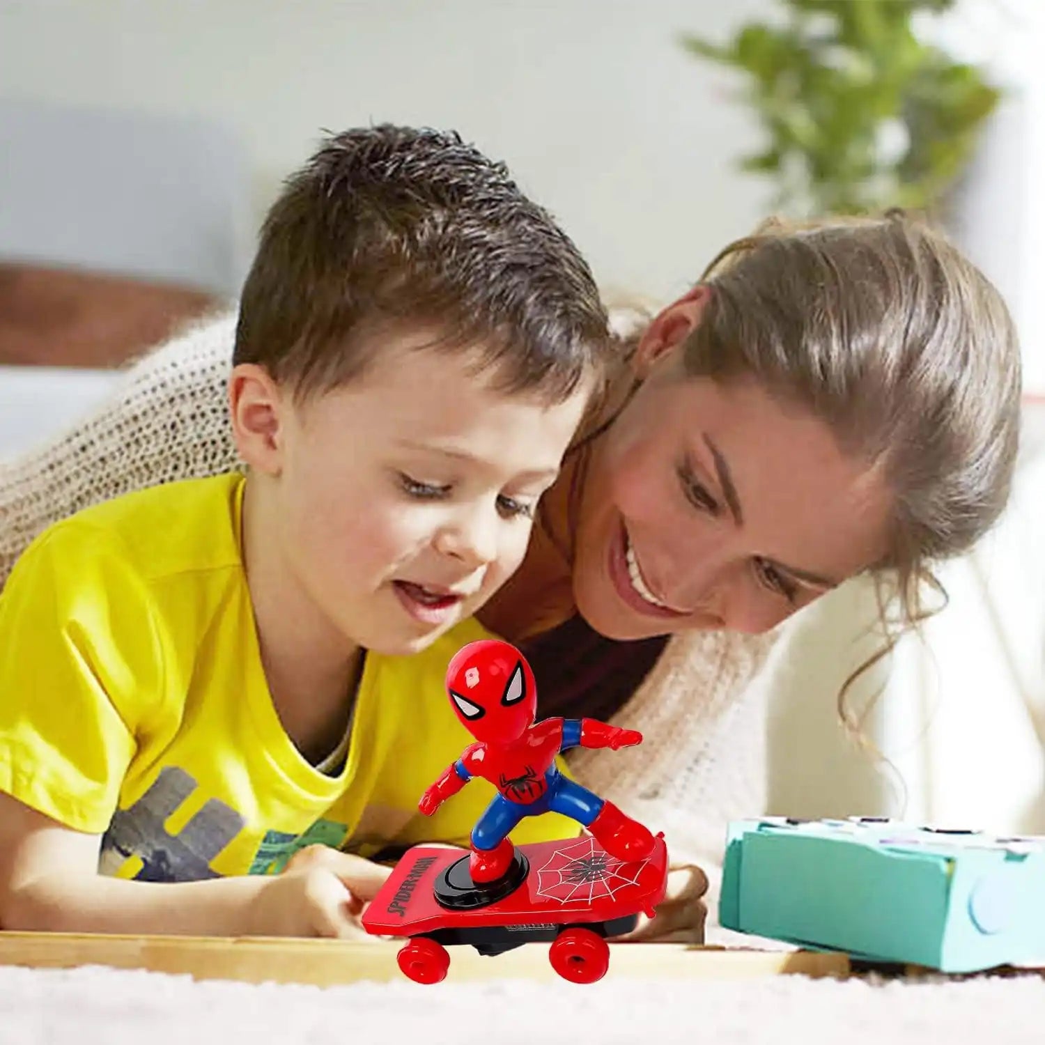 MEACAOFG Spider Man stunt toy car. children's toys with lights and sounds. mini Spider Man toys. stunt toy car. Spider Man toy scooter. light up toy car. suitable for children aged 3 years and above