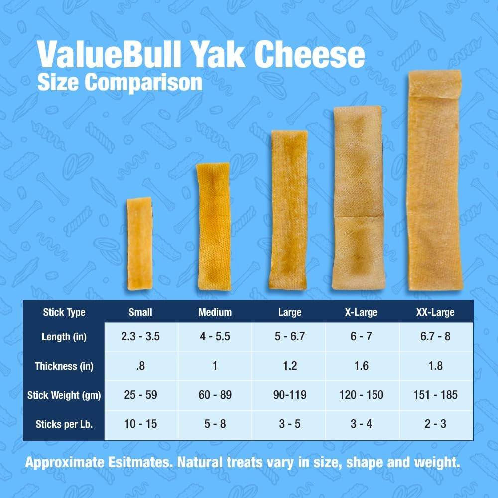 2 Lb Himalayan Yak Cheese Dog Chews - BIG FRENCHIES