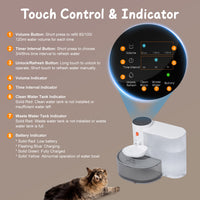 1Pc Smart Pet Water Fountain Automatic Cat Water Dispenser 3L Cordless Rechargeable Dog Water Fountain Self-Refill With 