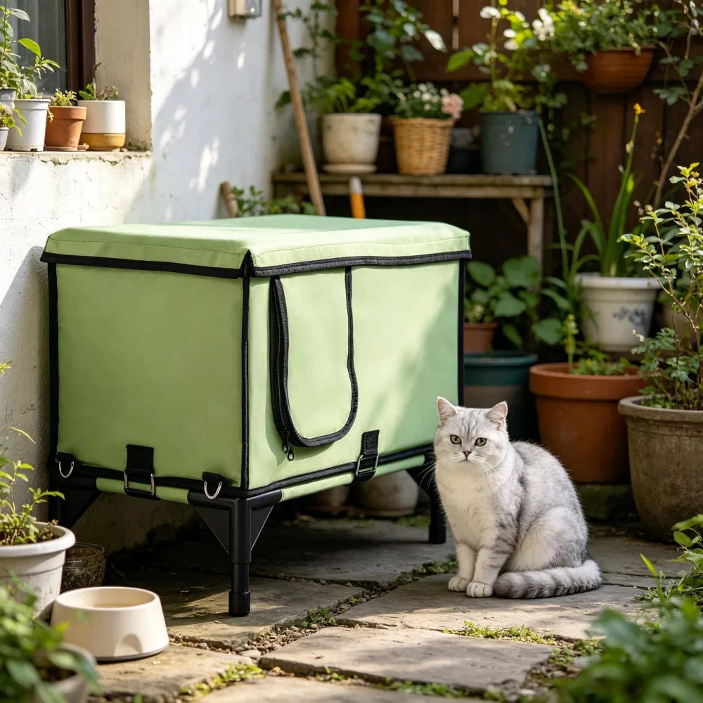 Elevated Heated Cat House