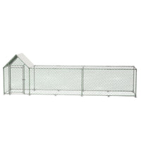 Metal Chicken Coop,Walk-in Chicken Run,Poultry Chicken Hen Pen Cage,Rabbits Duck Cages,With Cover