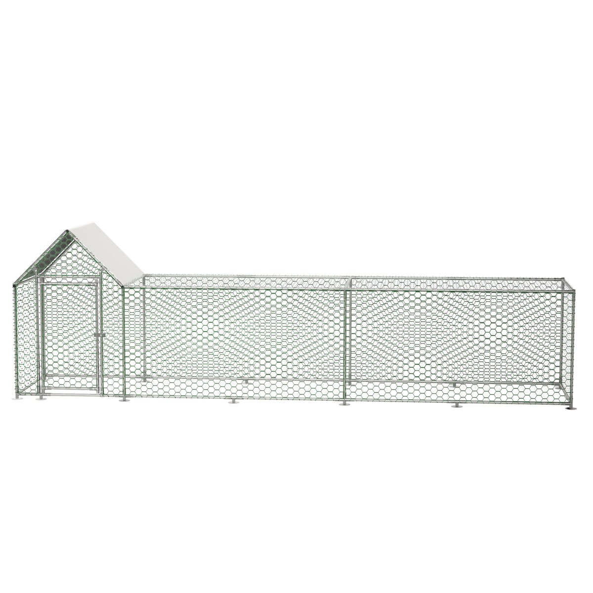 Metal Chicken Coop,Walk-in Chicken Run,Poultry Chicken Hen Pen Cage,Rabbits Duck Cages,With Cover