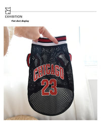 Pet Clothes Basketball Vest Large Mesh Summer Dog Clothes