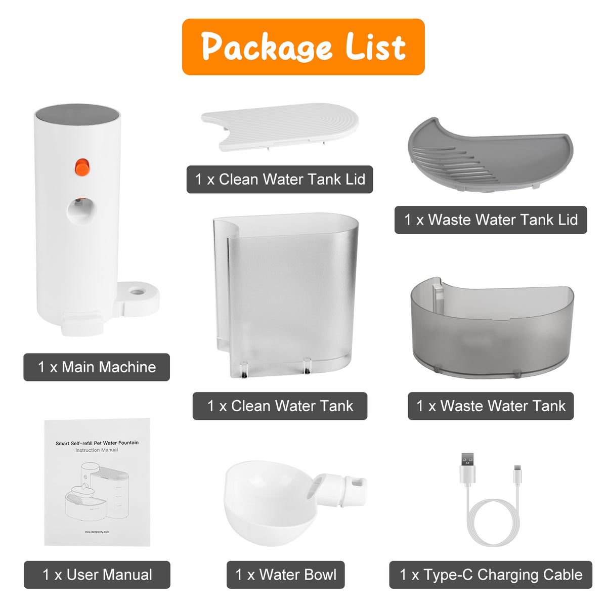 1Pc Smart Pet Water Fountain Automatic Cat Water Dispenser 3L Cordless Rechargeable Dog Water Fountain Self-Refill With 
