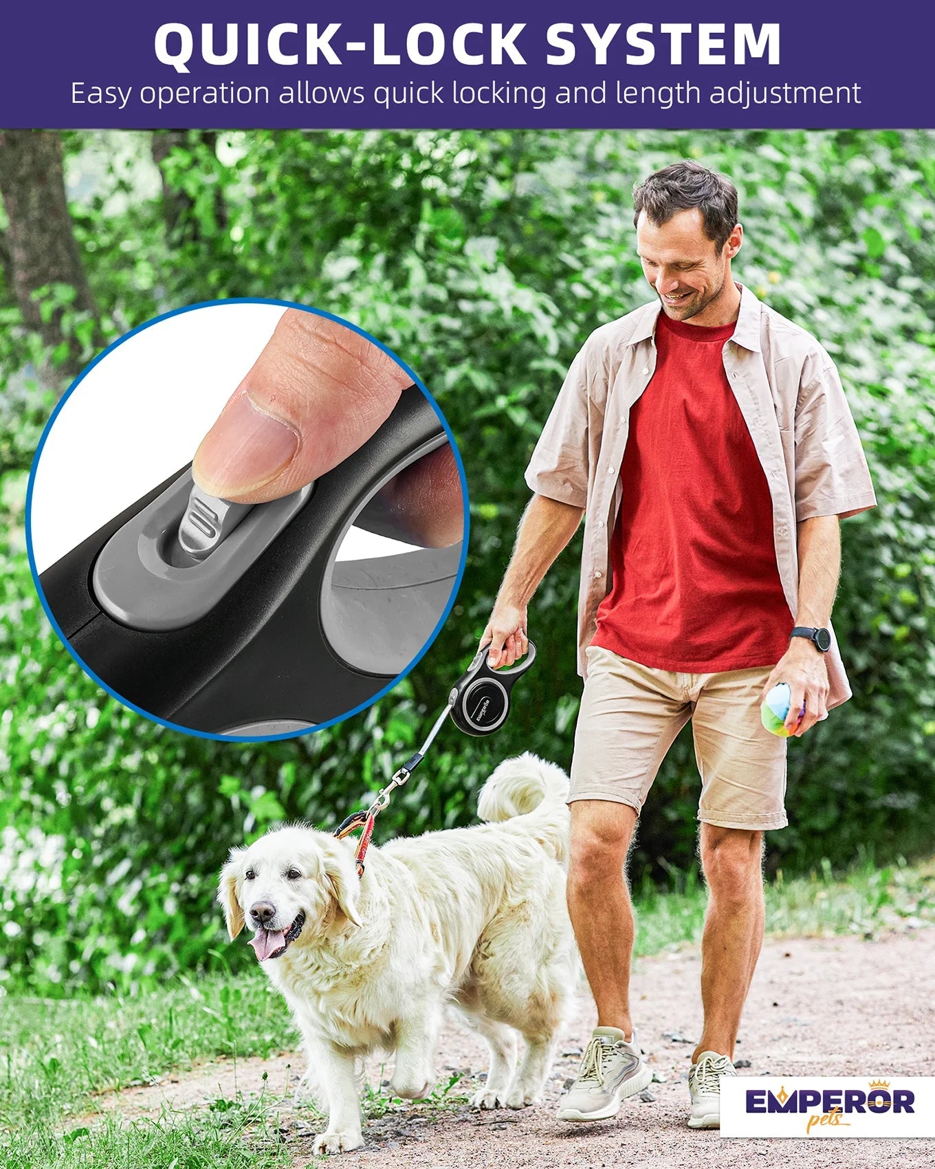 Unleash Adventure! 🌟 16ft Heavy-Duty Retractable Leash for Large Dogs (up to 110lbs) 🐾 - BIG FRENCHIES