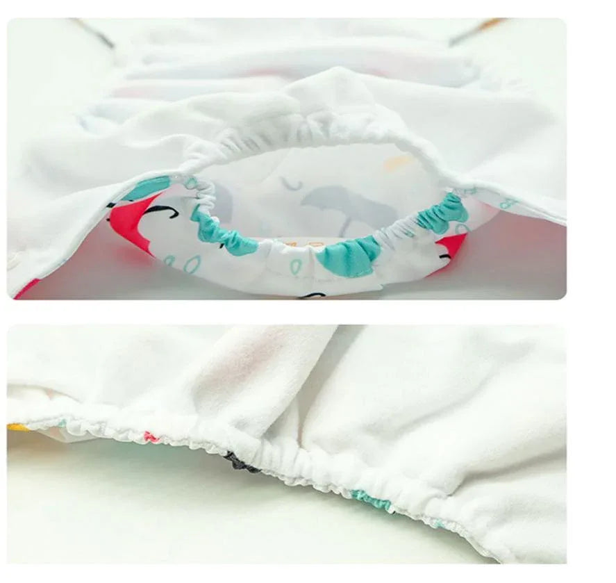 4PCS/SET Washable Eco-friendly Diaper Ecological Adjustable Nappy Reusable Cloth Diapers Set For Baby and Kids - BIG FRENCHIES