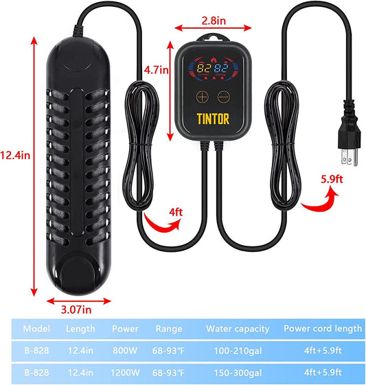 Submersible Aquarium Heater, 800W/1200W - BIG FRENCHIES