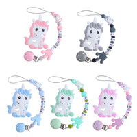 Teething Silicone Pacifier Clip With Toy