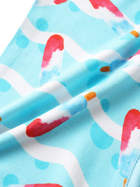 PoshTOT Ice Cream Bamboo Baby Convertible Zippy Romper