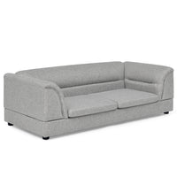 Oversized Pet Sofa, Curved Armrest Rectangular Dog Sofa, Linen Fabric Comfort Pet Couch for Large & Oversized Dogs-LIGHT