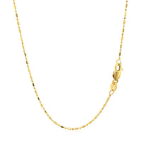 14k Yellow Gold Diamond-Cut Bead Chain 1.0mm