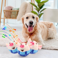 Interactive Dog Toys Pig, Jumping Squeaky Dog Toys With Recording And Music Modes, Rechargeable Moving Dog Chew Toys