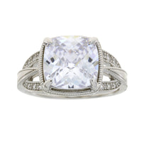 Natural Cubic Zirconium Ring Sterling Silver