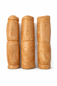 Wild Wolf Bully Sticks 9-12 in Peanut Butter Collagen Cheek Rolls for Dogs, Pack of 25