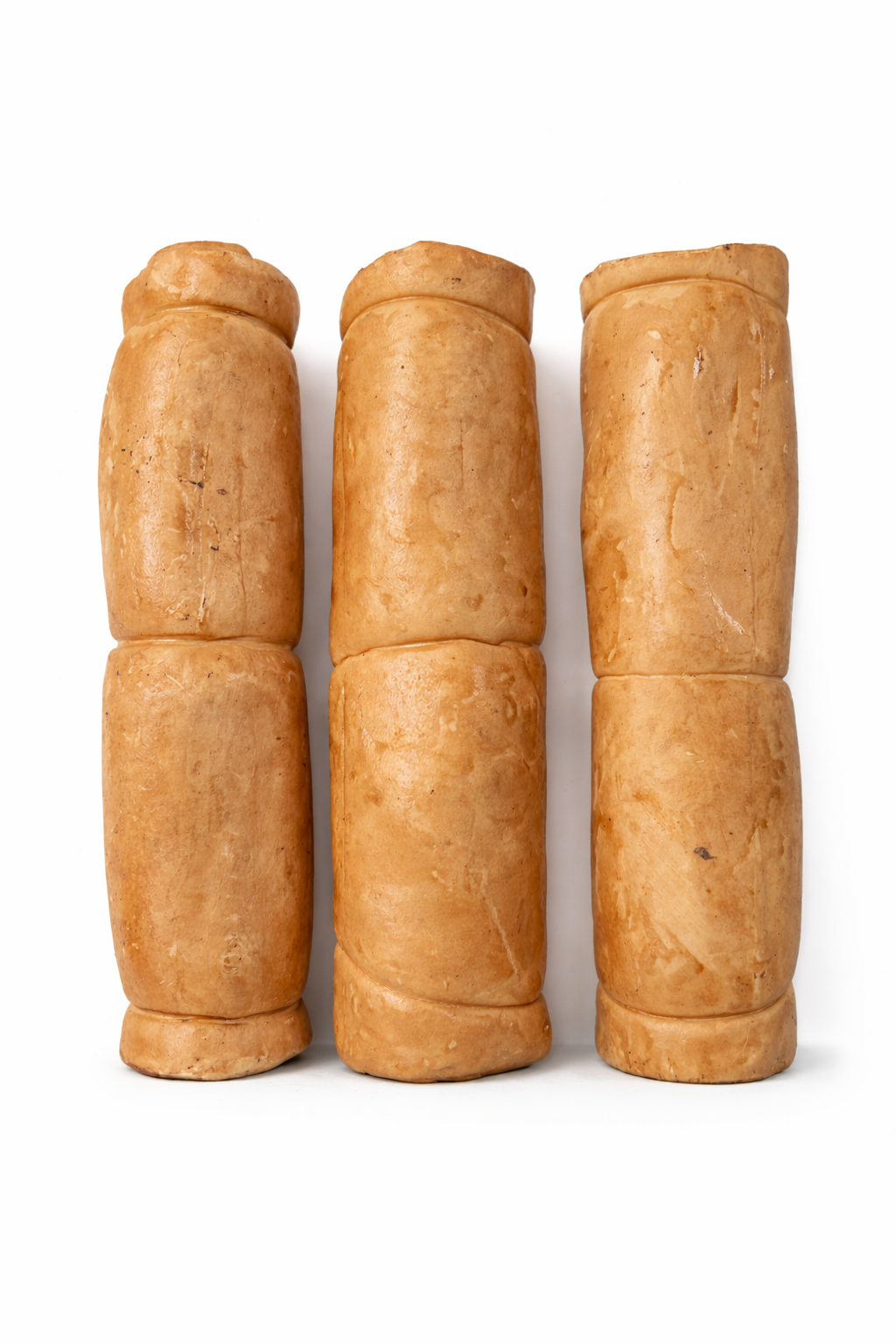 Wild Wolf Bully Sticks 9-12 in Peanut Butter Collagen Cheek Rolls for Dogs, Pack of 25