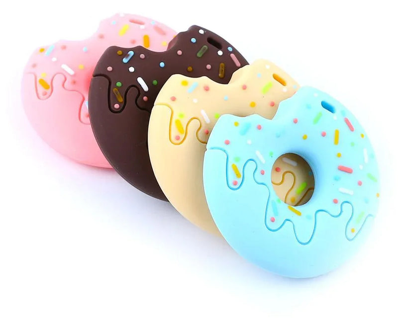 Gingerbread Man Raccoon Donut Silicone Teether Latex Free Teething Toy Baby Gift Food Grade Silicone - BIG FRENCHIES