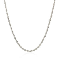 2.0mm 14k White Gold Light Rope Chain