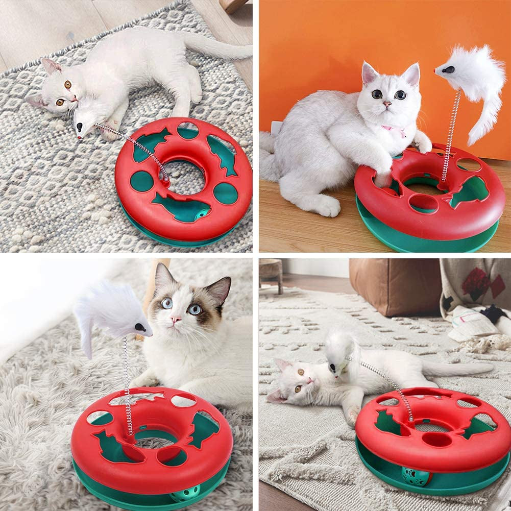 Exciting Interactive Cat Toy Set - Tower of Tracks with Mouse Teaser and Rolling Balls for Endless Fun! - BIG FRENCHIES