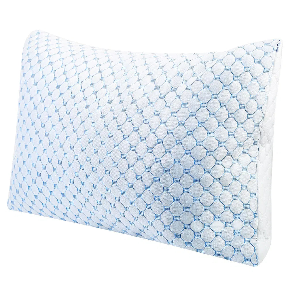 Cooling Memory Foam Pillow Ventilated Soft Bed Pillow With Cooling Gel Infused Memory Foam Heat Reducing Cooling Fiber B