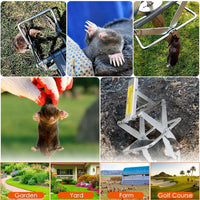 2PCS Easy Setup Mole Traps Outdoor Reusable Scissor Mole Gopher Rodent Control Trap Solid Metal Material For Lawn Garden