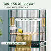 Large Bird Cage with 1.7 ft. Width for Wingspan, Bird Aviary Indoor with Multi-Door Design, Fit for a Canary, Finch, Con
