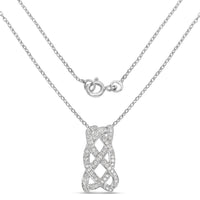 0.54 Carat Genuine White Diamond .925 Sterling Silver Pendant