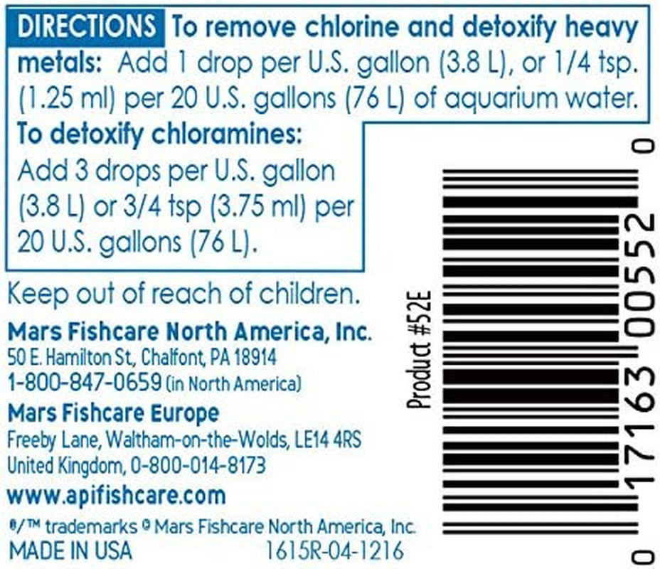 TAP WATER CONDITIONER Aquarium Water Conditioner 1-Ounce Bottle - BIG FRENCHIES
