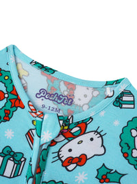 PoshTOT Sanrio Hello Kitty Wreath Bamboo Baby Convertible Zippy Romper