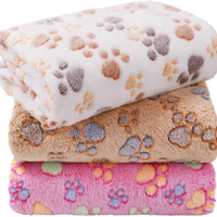 3 Pack Soft Fleece Dog Blankets, Warm & Fluffy Pet Throws