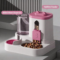4 Colors Gravity Pet Feeder Water Dispenser Cute Cat Shaped Automatic Food Water Bowl Large Capacity Detachable Stable A