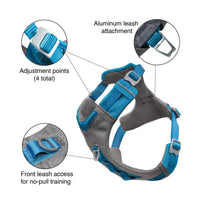 Journey Air Dog Harness, Vest Harnesses for Dogs, Pet Hiking Harness for Running & Walking, Reflective, Padded, Includes Control Handle, No Pull Front Clip (Orange, Small)