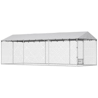 Dog Kennel Outdoor Dog Run Waterproof UV-Resist Cover Lockable Door Adjustable Bowls 20 X 7.5 X 6.5ft,Multiple Packages