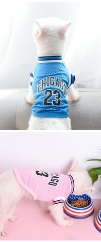Pet Clothes Basketball Vest Large Mesh Summer Dog Clothes