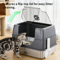 Only Self Pickup---Galaxy Stainless Steel Cat Litter Box