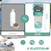 3 In 1 Pet Water Bottle Outdoor Portable Dog Water Bottle With Food Container Garbage Bags Dispenser For Cat Puppy Pets Stuff Accessories For Walking Hiking Travel