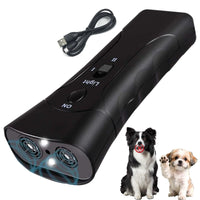 Trainer Ultrasonic For Dogs, Anti Barking Device, Portable Ultrasonic Dog Barking, Anti Barking Dog Training Device With Flashlight With LED Light, 3 Training Modes For Indoor Outdoor