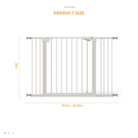 High White Child Safety Gate For Baby Door Barrier With Extensions