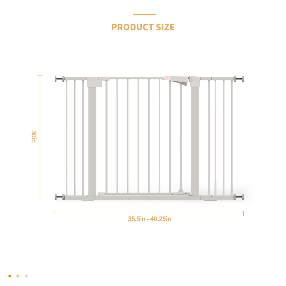 High White Child Safety Gate For Baby Door Barrier With Extensions