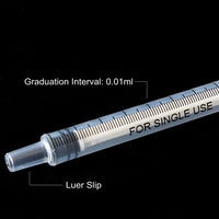 25pcs Luer Slip Tip 1ml Syringes With Caps Are Great For Pet Feeding, Glue, Hobby Crafts, Measurement, And Liquid Refill
